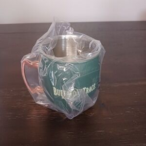 Buffalo Trace Mule Mug Green Copper Handle Cocktail Mug New In Box Barware